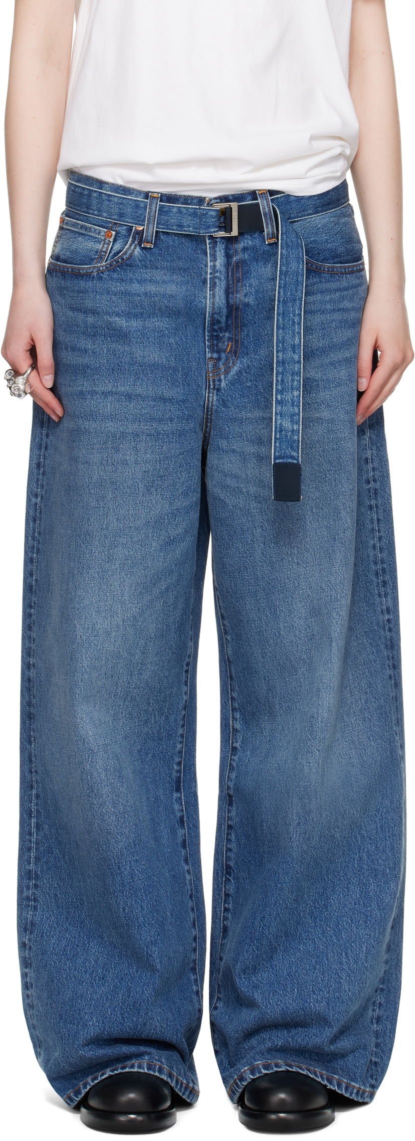 Kavbojke sacai Levi's Edition Wide-Leg Jeans by Sacai Modra | 25-0962S