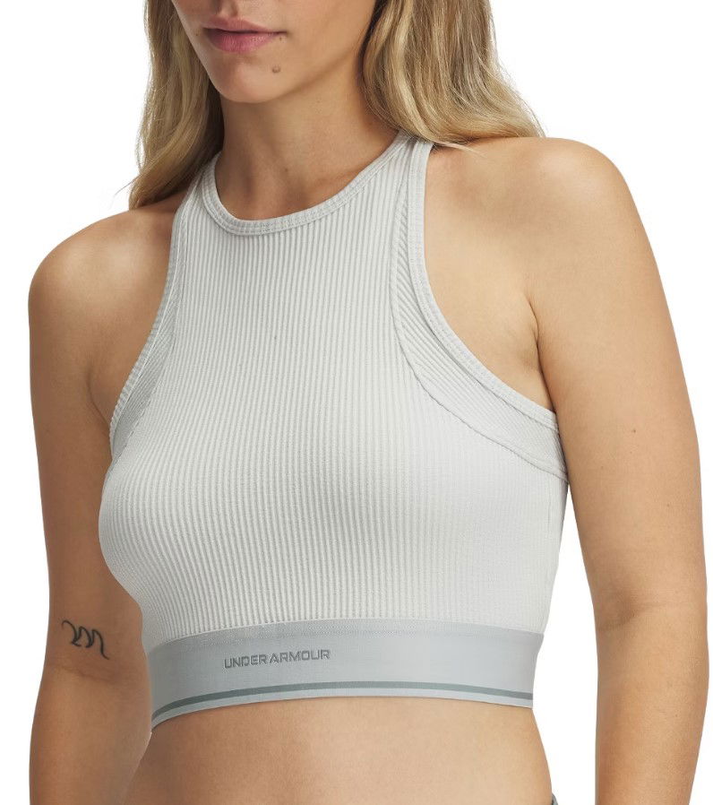 Majica brez rokavov Under Armour UA Meridian Rib Branded Tank Top Siva | 1389641-377