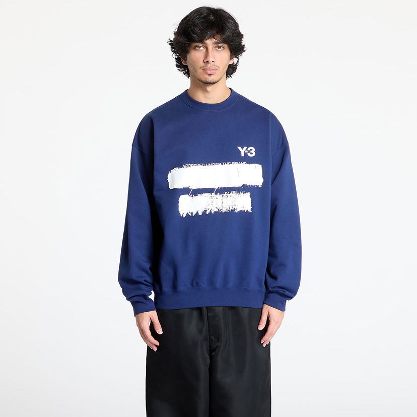 Pulover Y-3 Y-3 Graphic Crew Sweatshirt Mornarica | JM3232