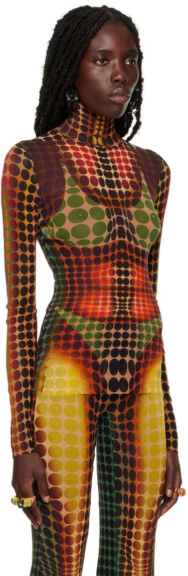 Pleteni pulover Jean Paul Gaultier Gaultier Dots Print Turtleneck Top Večbarvna | 22/09-U-TO049-T521, 1