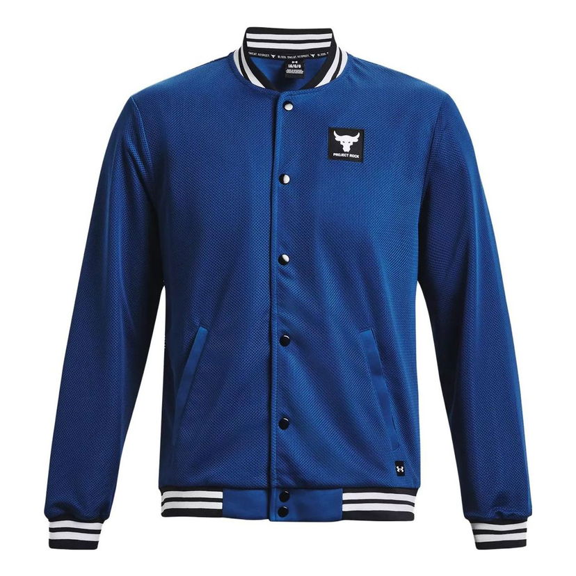 Bomber jakna Under Armour Project Rock Varsity Jacket Modra | 1377437-471