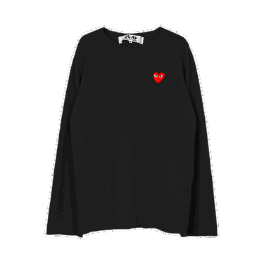 Pleteni pulover Comme des Garçons PLAY Red Heart Crewneck Črna | AZ N068 051 1, 0