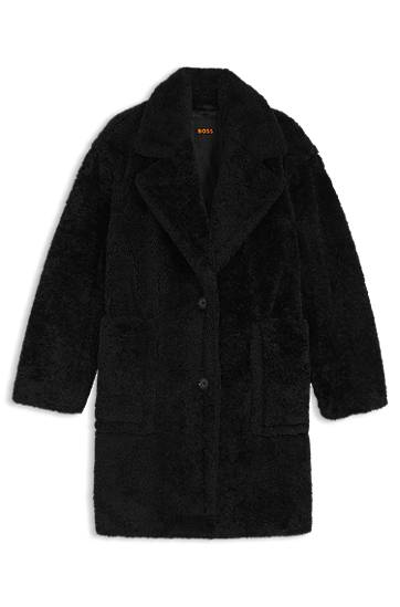 Plašči BOSS Teddy coat with adjustable collar Črna | 50548583