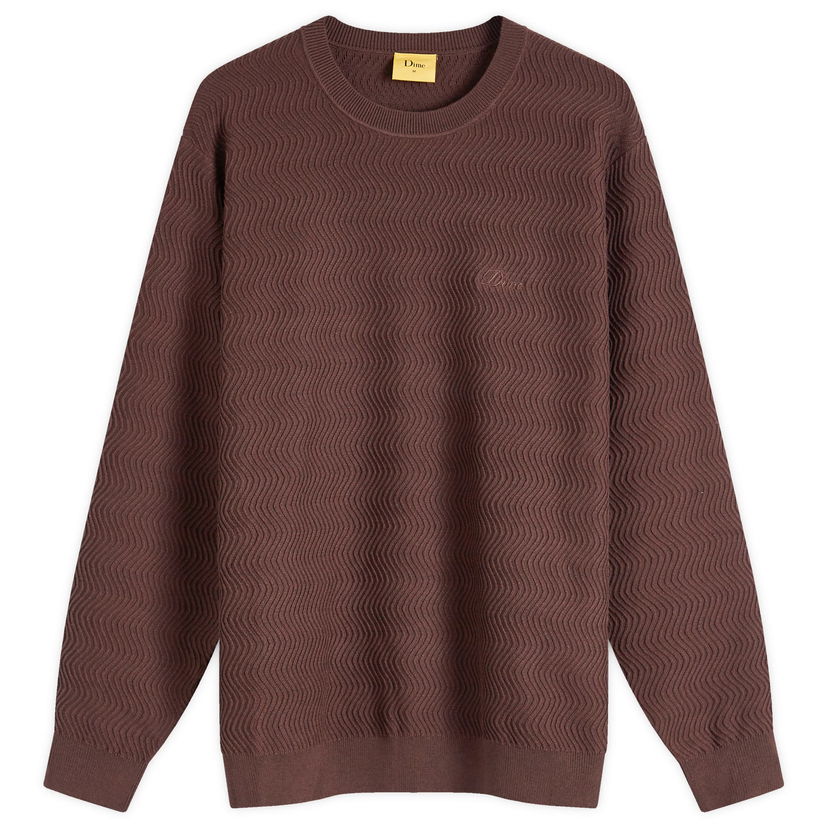 Pleteni pulover Dime Wave Cable Knit Jumper Bordo | DIMEFA248CHO