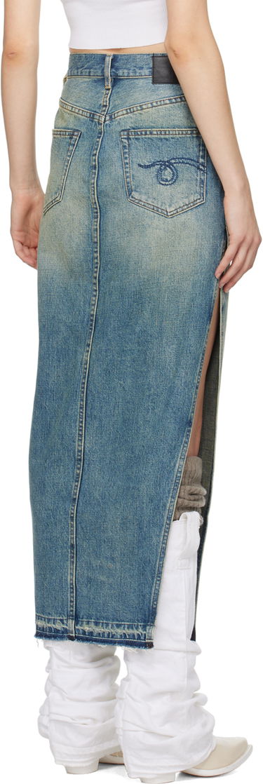 Krila R13 R13 Denim Maxi Skirt with Side Slits Modra | R13WD102-D173A, 2