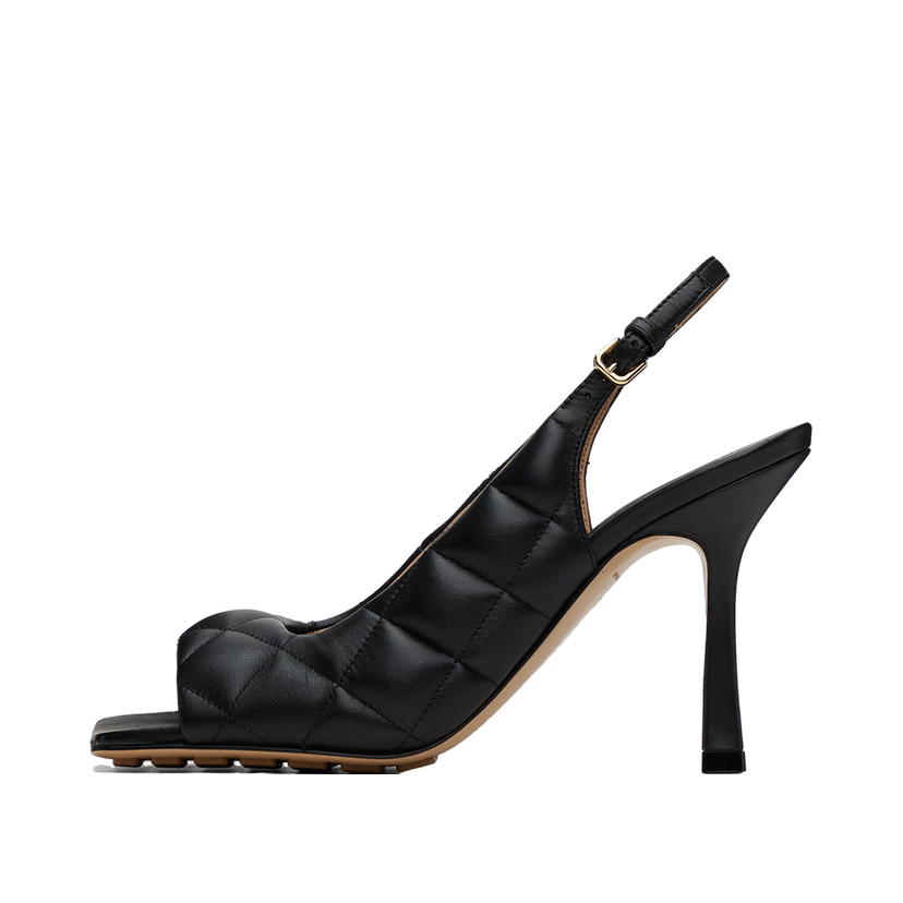 Superge in čevlji Bottega Veneta Padded Heeled Sandals "Black" Črna | 729765 VBRR0