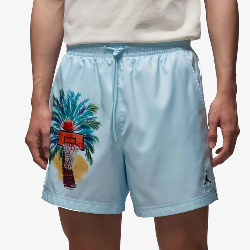 Kratke hlače Jordan Jordan Essentials Poolside Basketball Print Shorts Modra | IB7276-474