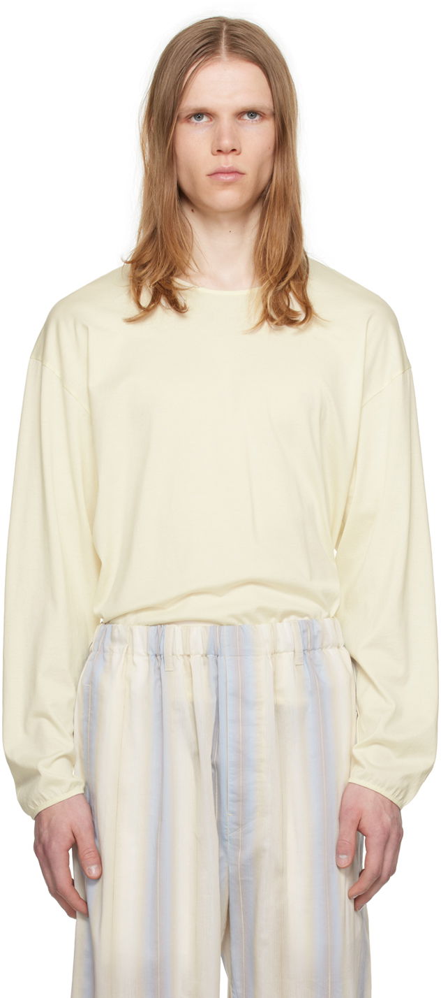 Majica LEMAIRE Relaxed Long Sleeve T-Shirt Rumena | TO1182 LJ1018