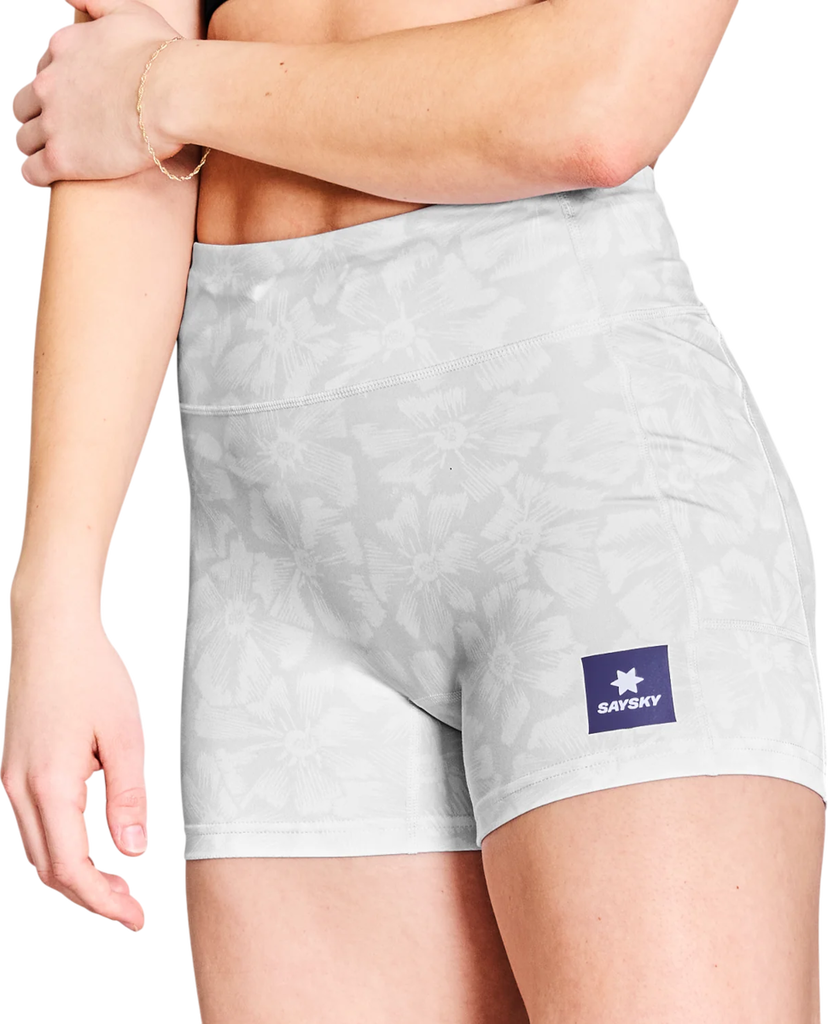 Kratke hlače Saysky Saysky Flower Combat+ Short Tights 4" Bela | nwrst31c-1030