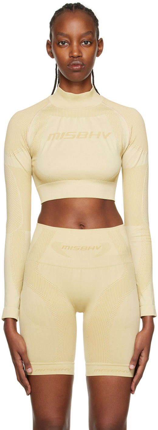 Trenirka MISBHV Cropped Long Sleeve Sport Top Rumena | 122W530