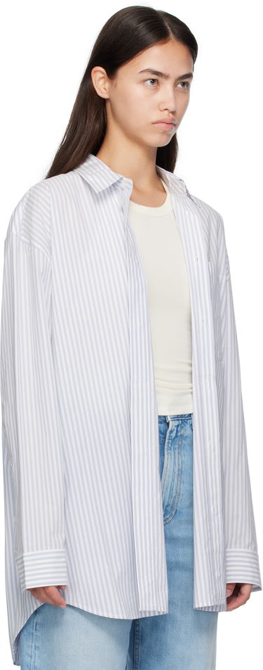 Srajce Acne Studios Acne Studios Striped Oversized Button-Up Shirt Modra | CB0117-, 1