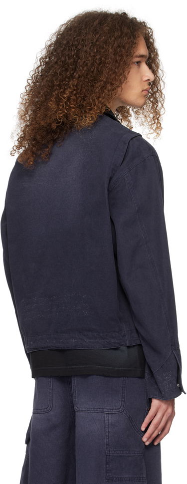 Jakna We11done We11done Distressed Denim Jacket Mornarica | WD-DJ0-24-381-U-NV, 2