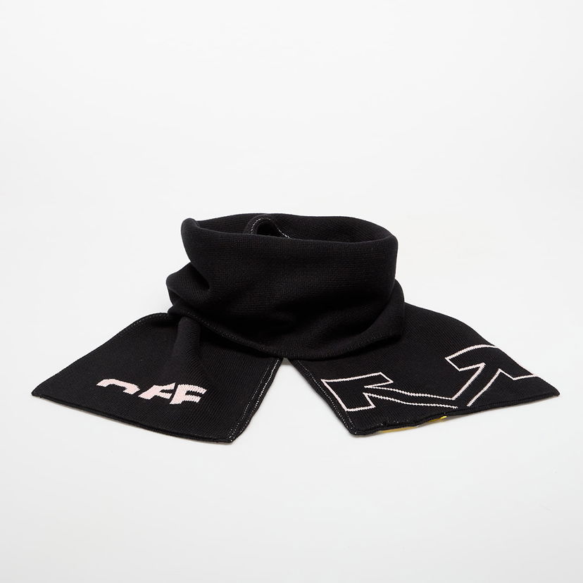 Šala Off-White Type Logo Knit Scarf Črna | OGMA001F25KNI001103C