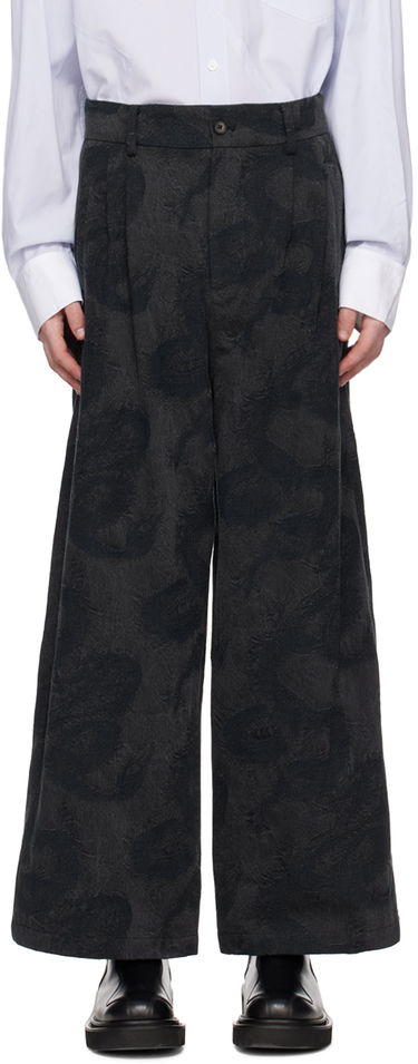 Hlače Feng Chen Wang Feng Chen Wang Dragon Print Wide-Leg Trousers Črna | FUS17TR13, 0