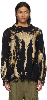 R13 Printed Distressed Sweater