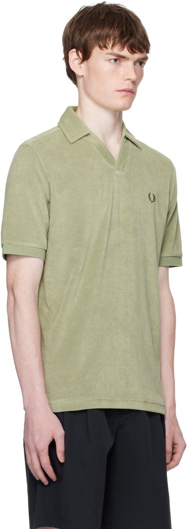 Polo majica Fred Perry Fred Perry Open Collar Towelling Polo Črna | M7830, 4