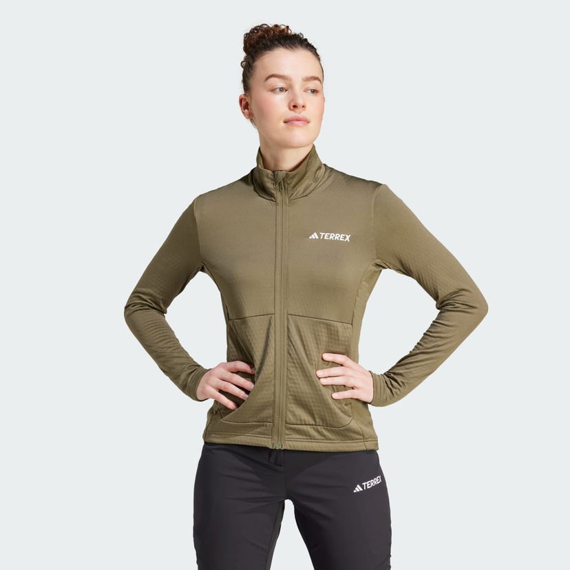 Jakna adidas Performance adidas TERREX Bunda Terrex Multi Light Fleece Full-Zip Zelena | IQ3746