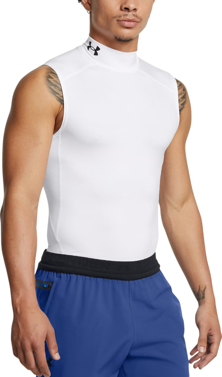 Majica brez rokavov Under Armour Compression Mock Sleeveless Tank Top Bela | 1361521-100