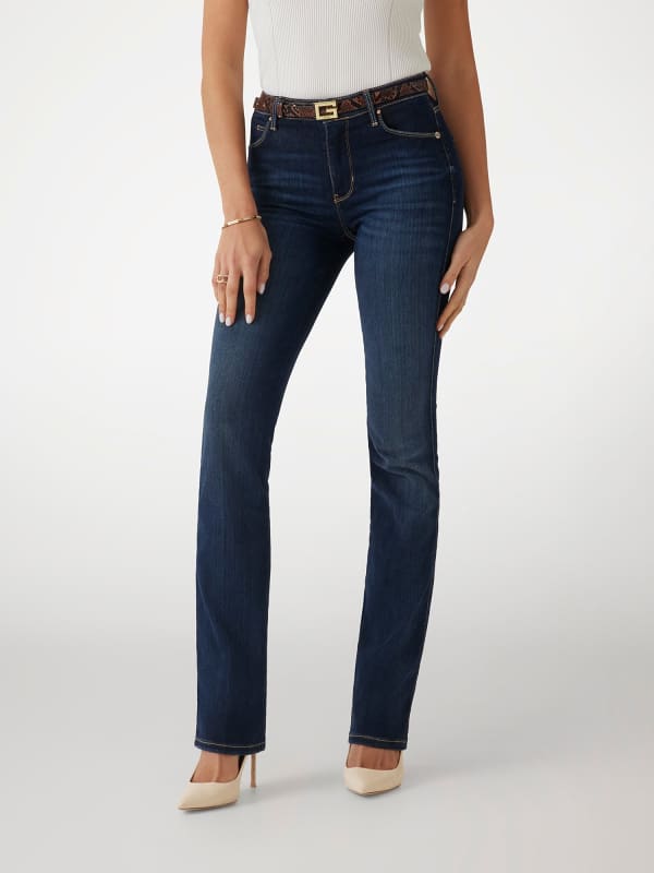 Kavbojke GUESS Straight Denim Pants Modra | W5RA0ID5KZ1