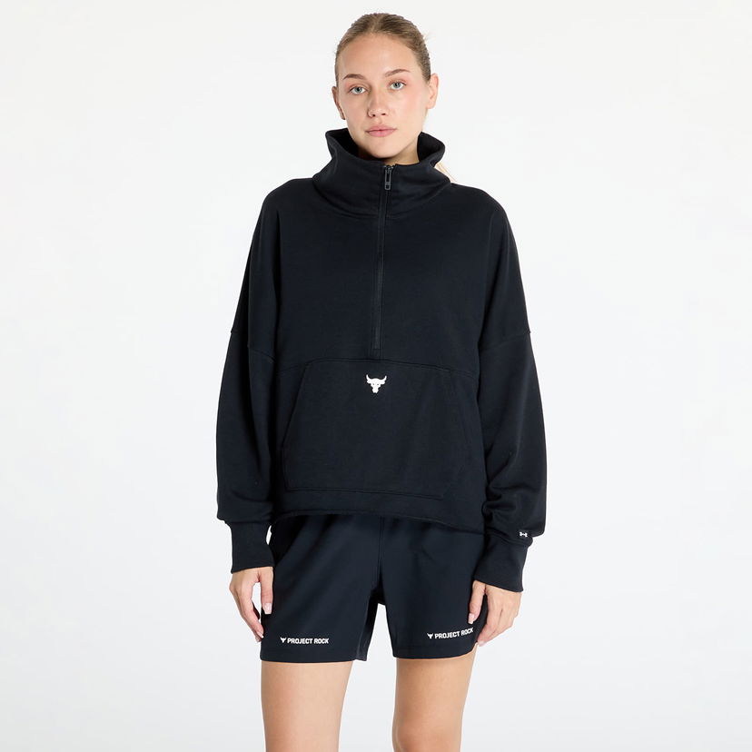 Pulover Under Armour Project Rock Half Zip Pullover Black Črna | 1387760-001