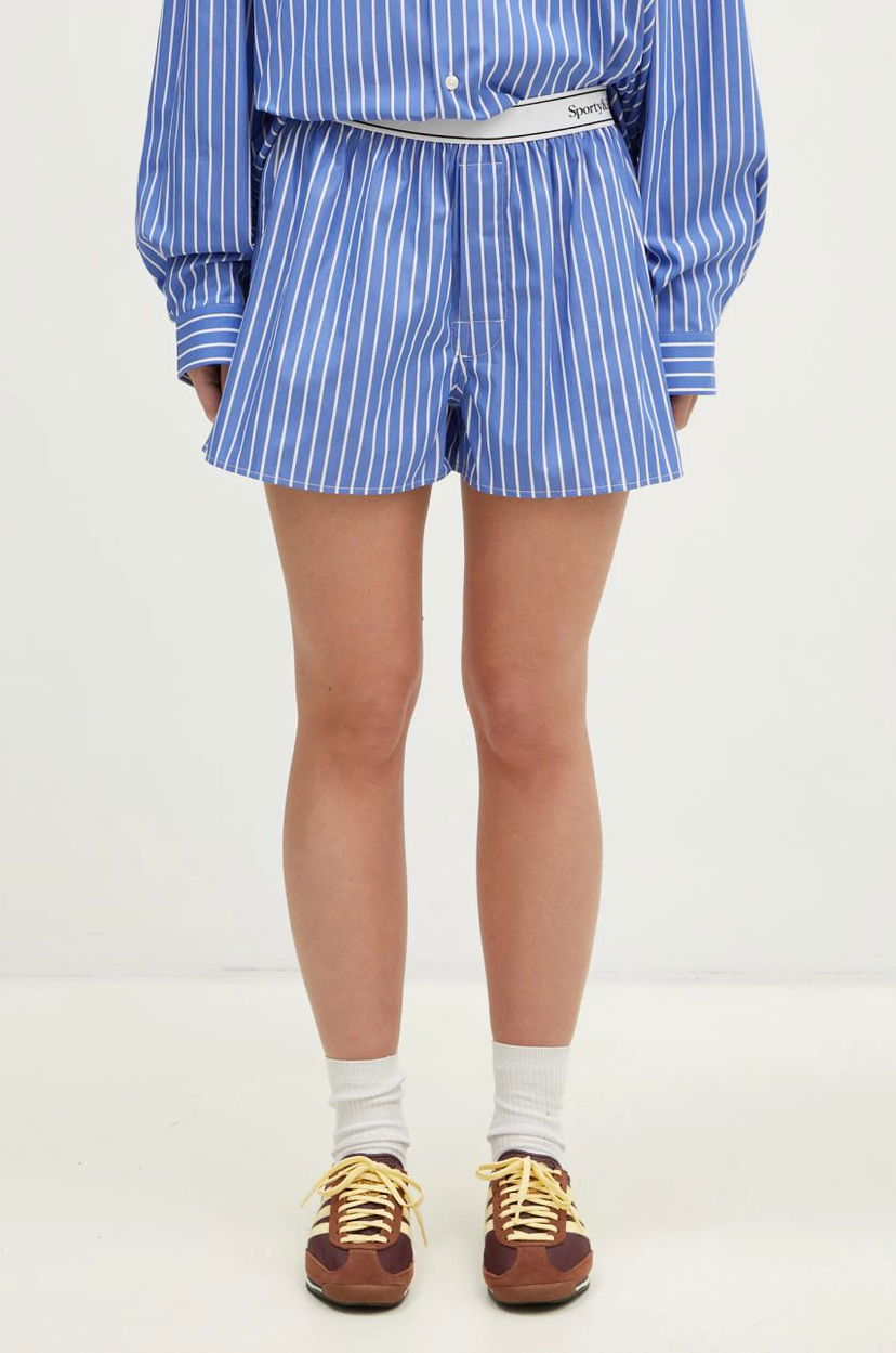 Kratke hlače Sporty & Rich Sporty & Rich Serif Logo Boxer Shorts Modra | SH015512314ST61