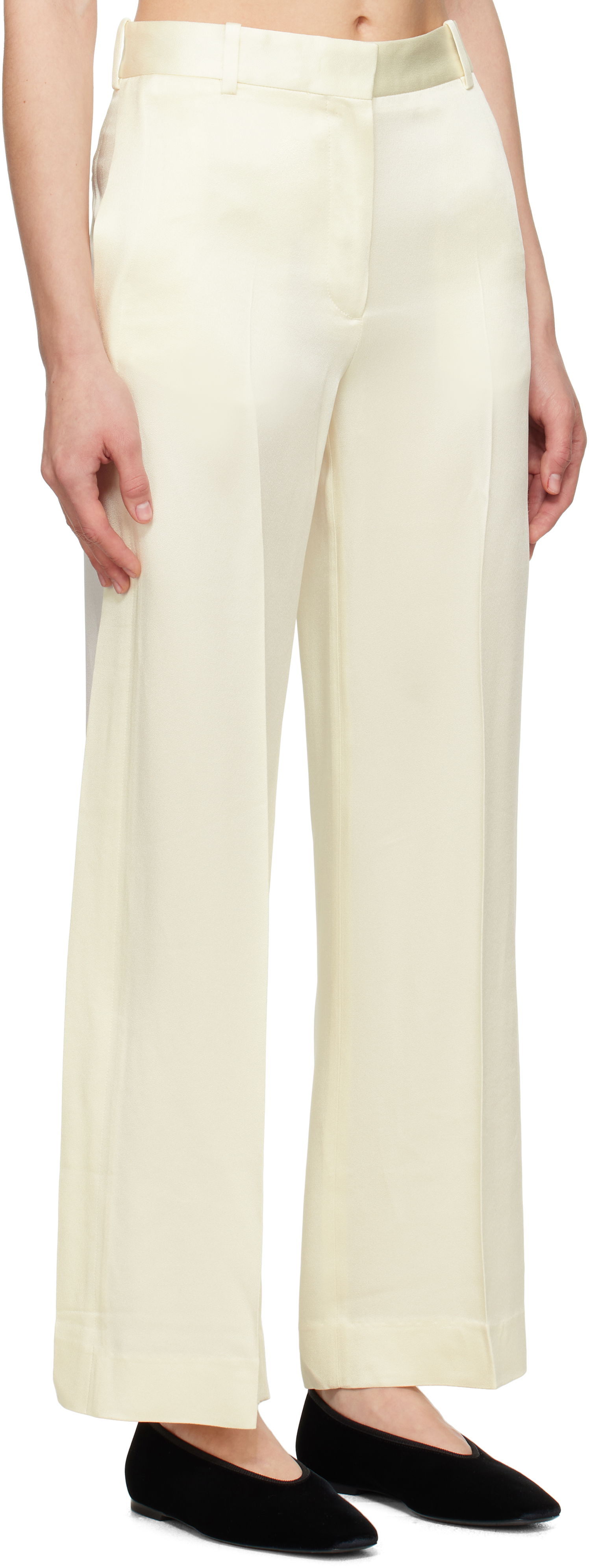 Hlače TOTEME TOTEME Cuff-Slit Trousers Rumena | 251-WRB4483-FB0344, 1