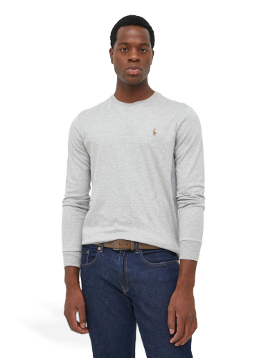 Majica Polo by Ralph Lauren Pony Cotton Long Sleeve T-Shirt Siva | 710760121004