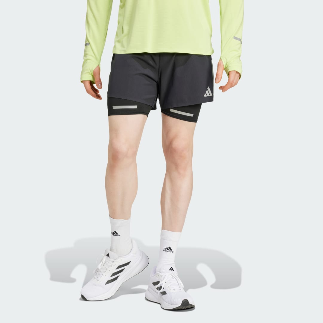 Kratke hlače adidas Performance Ultimate Running Reflective 2-in-1 Shorts Črna | JD7800, 0