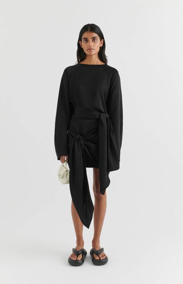 Krila AXEL ARIGATO Dione Tie-Front Skirt Črna | A2124001, 7