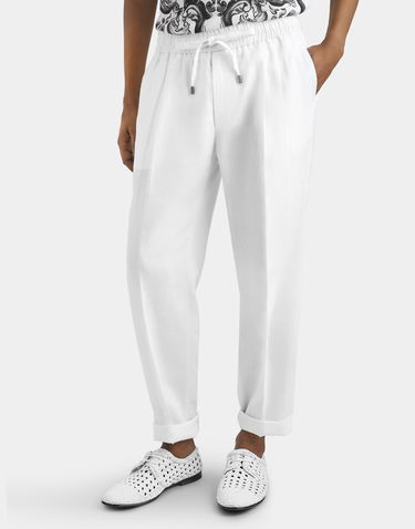 Hlače Dolce & Gabbana Dolce & Gabbana Linen Jogging Trousers 44 Bela | GP12RZFU4JBW0111, 1