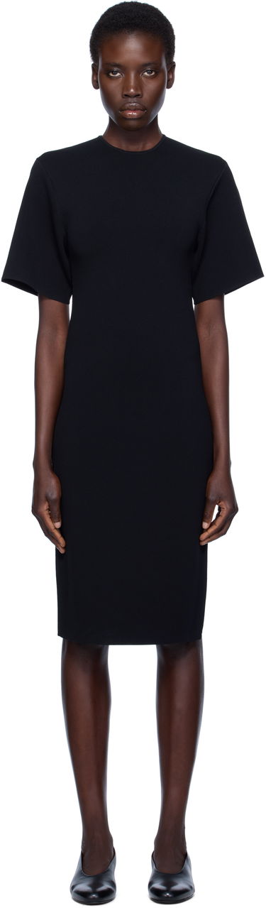 Obleke TOTEME TOTEME Knit Midi Tee Dress Črna | 253-WRD0232-YA0187, 0