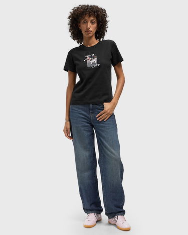 Majica CLOSED Printed T-Shirt with 'Better Stay Closed' Dog Graphic Črna | C95927-44H-PR-100, 1