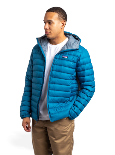 Puhovka Patagonia Down Sweater Hoody Modra | 84702