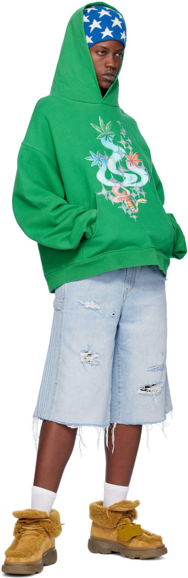 Pulover ERL ERL Graphic Hoodie Zelena | ERL07T025, 3