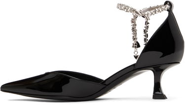 Superge in čevlji Jimmy Choo Jimmy Choo Stevie 50 Crystal Embellished Patent Leather Heels Črna | STEVIE 50, 2