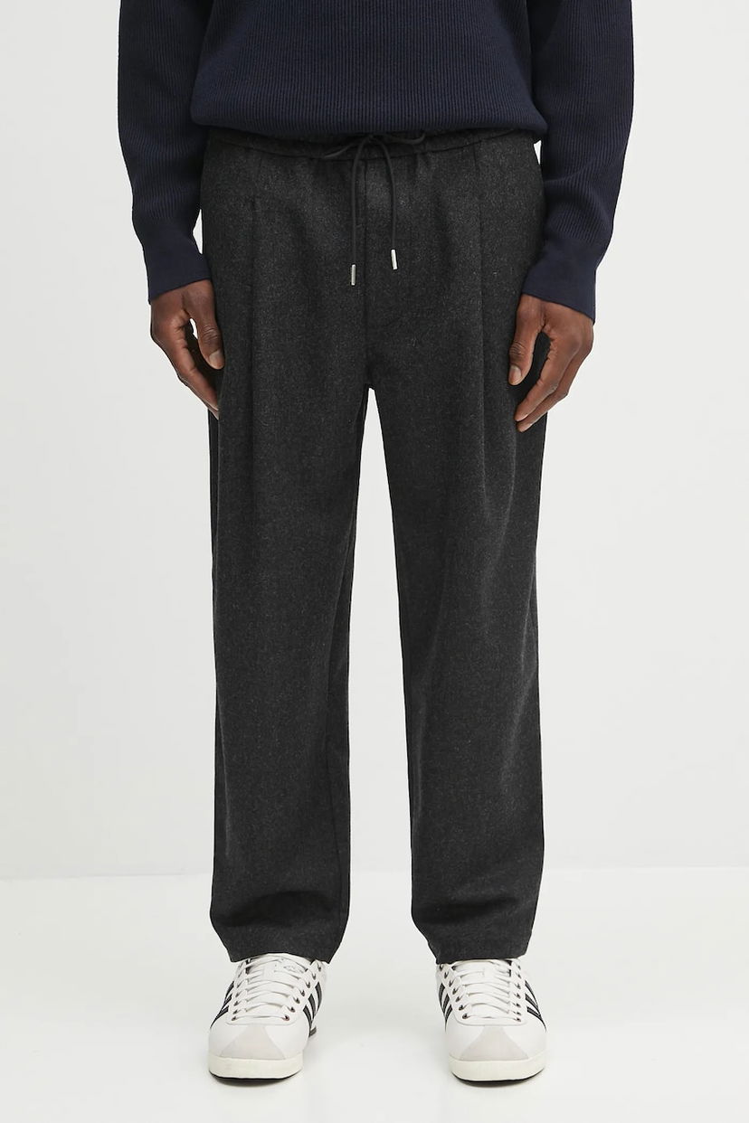 Hlače Drôle de Monsieur Drôle de Monsieur Le Pantalon Cropped Flanelle Wool Pants Siva | H.BP167.WV008