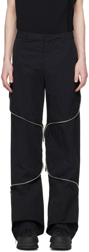 Cargo hlače HELIOT EMIL Phyllotaxis Zip Detail Trousers Črna | PRESS24_M_10_156_BLK01, 0