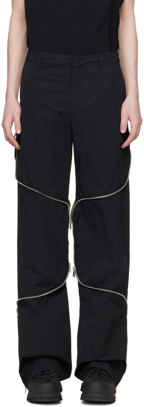 Cargo hlače HELIOT EMIL Phyllotaxis Zip Detail Trousers Črna | PRESS24_M_10_156_BLK01