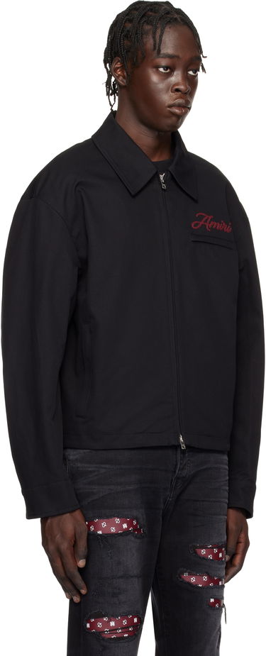 Jakna AMIRI Script Logo Zip Jacket Črna | AMOUBN1059, 1