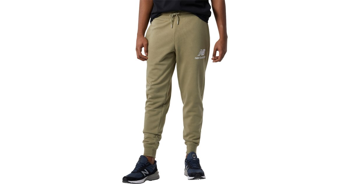 Trenirka New Balance Essentials Stacked Logo Sweatpants Zelena | mp03558-tco, 1