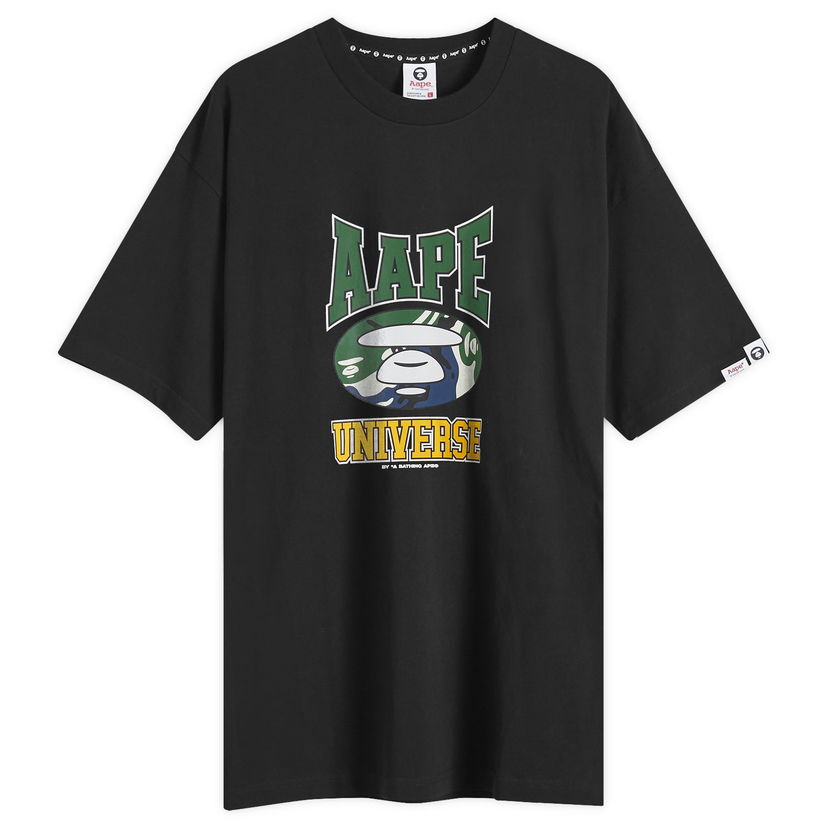 Majica AAPE by A Bathing Ape AAPE Universe Hockey T-Shirt, Size Large Črna | AAPTEM1547XXNBKX