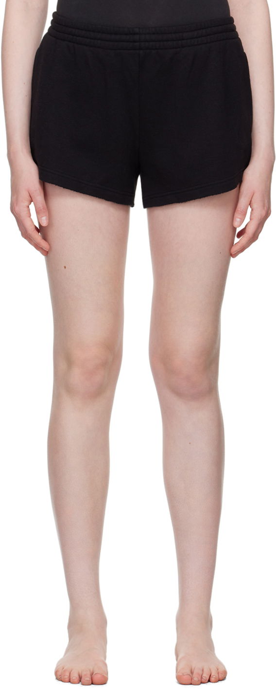 Kratke hlače SKIMS SKIMS Cotton Fleece Shorts Črna | BO-SHO-5561W