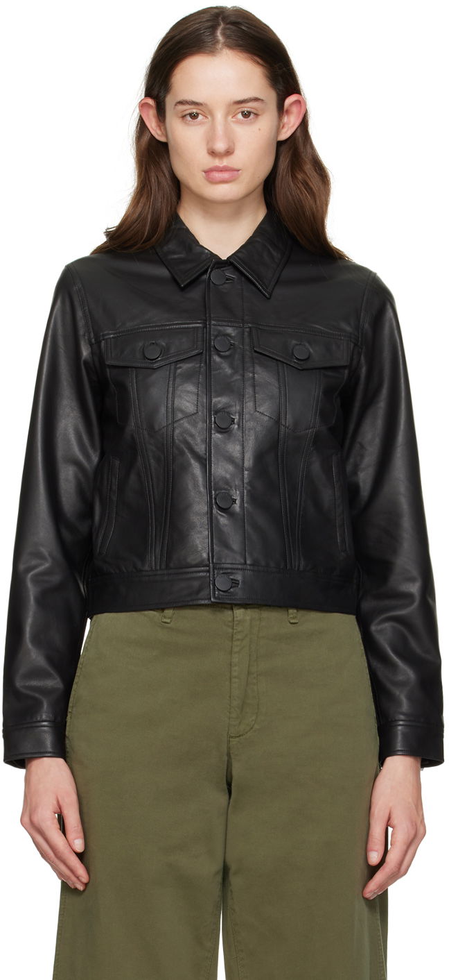 Jakna rag & bone rag & bone Debbie Leather Jacket Črna | WAW23H20161816