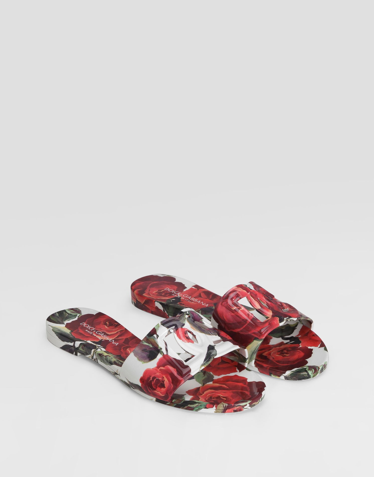 Modni dodatki Dolce & Gabbana Dolce & Gabbana Floral Print Rubber Slides Večbarvna | CW2215A6L05HA5KQ, 1