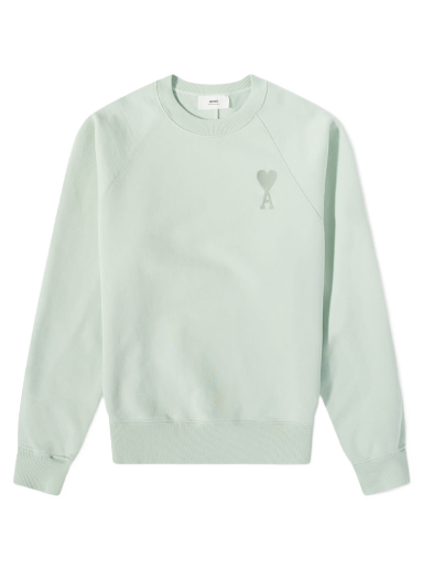 Pulover AMI Tonal Heart Crew Sweat Zelena | USW002-747441