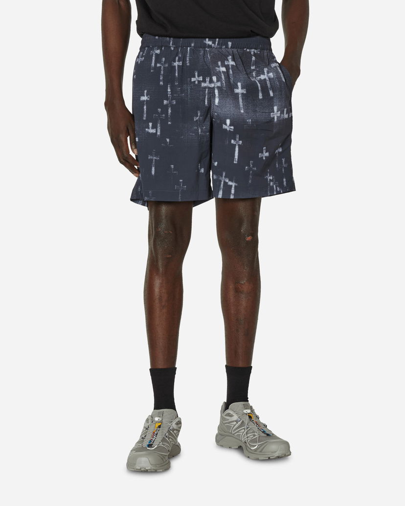 Kratke hlače Aries Graveyard Board Shorts Black Črna | SUAR30100 BLK