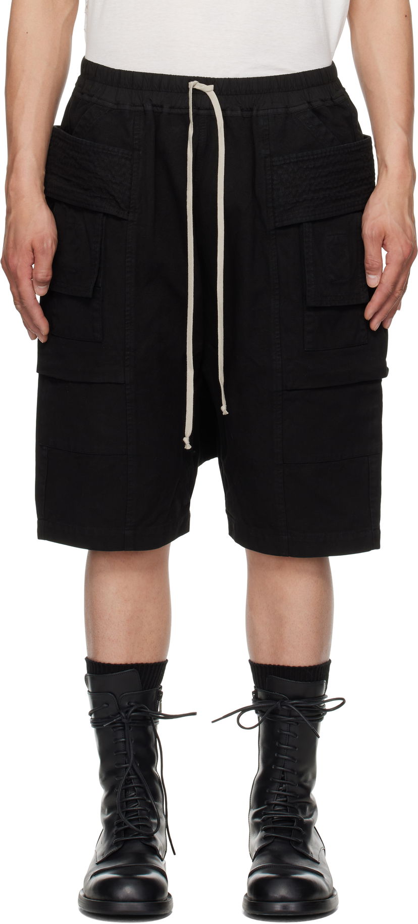 Kratke hlače Rick Owens Rick Owens DRKSHDW Hollywood Creatch Cargo Pods Shorts Črna | DU01E3382 CVS