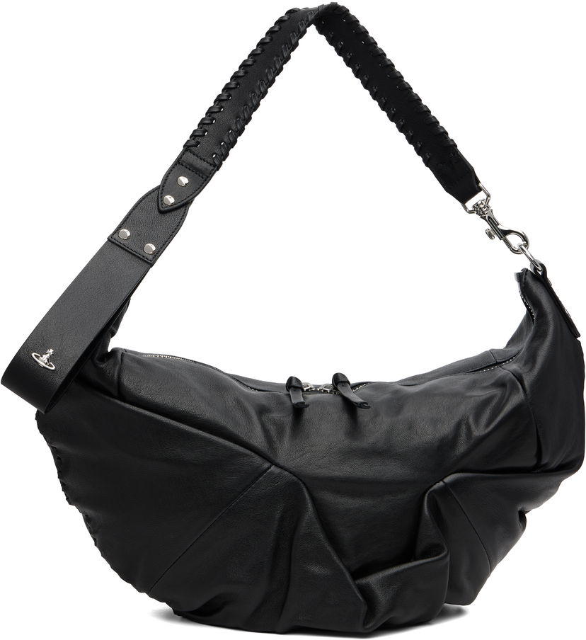Torba za čez ramo Vivienne Westwood Vivienne Westwood Agnes Medium Shoulder Bag Črna | 4602000EW-L00BX-
