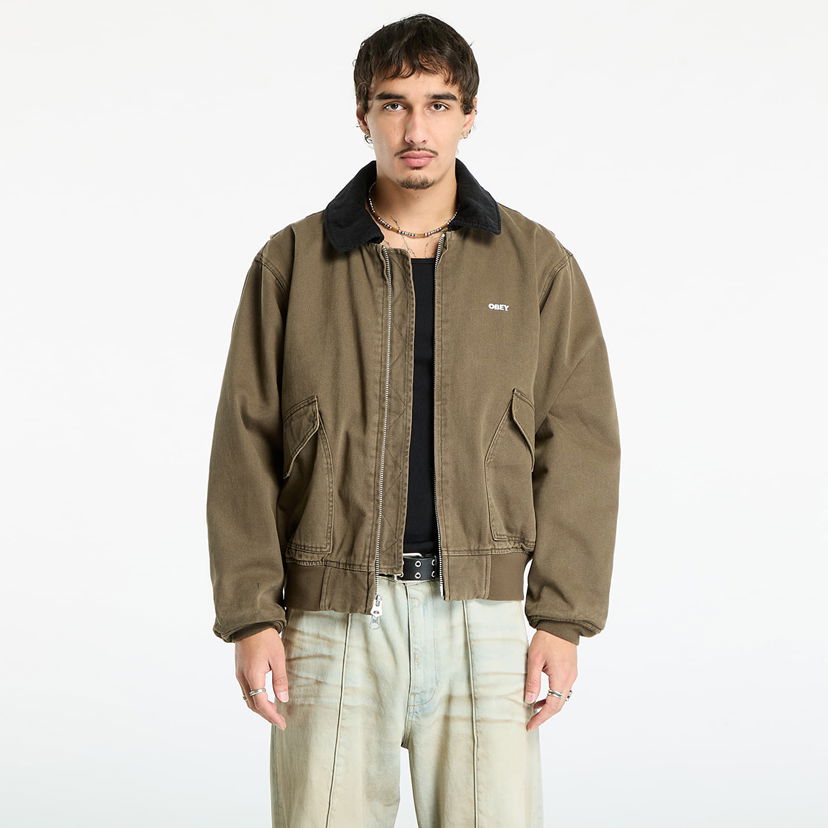 Jakna OBEY Fade Wash Cwu Jacket Wren Faded Wash Zelena | 121800602-WRN