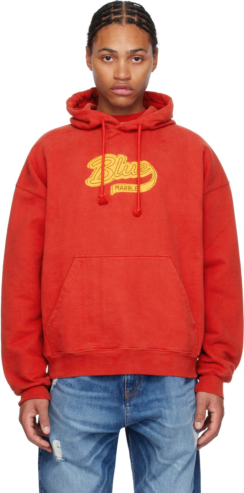 Pulover Bluemarble Varsity Hoodie Rdeča | HO01 FL05B24 RED